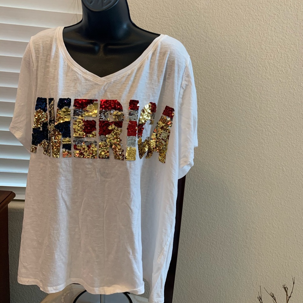 Plus size America T shirts